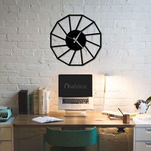 Geometric Wall Clock, Geometric Wall Art, Modern Wall Clocks, Large Wall Clock, Unique Wall Clocks, Metal Clock