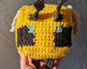 Minecraft Bee Crochet Pattern PDF | Video Game Amigurumi | Block-Style Plush | Aran Weight Yarn | DIY Gift