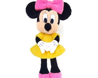 Handmade Crochet Minnie Mouse Plush | Amigurumi Doll