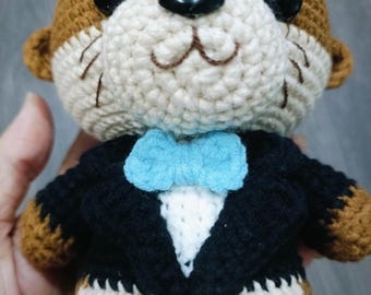 Princess Otter Amigurumi Crochet Pattern, Stuffed Animal (PDF Download