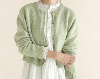 Vancouver Knit Cardigan Pattern, Top-Down Button Front (PDF Pattern XS-3XL)