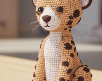 Cheetah Cub Amigurumi Crochet Pattern | Jungle Animal Toy (PDF Pattern)