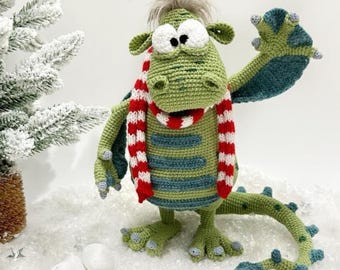 Amigurumi Dragon Crochet Pattern, Realistic Articulated Toy (PDF Pattern)