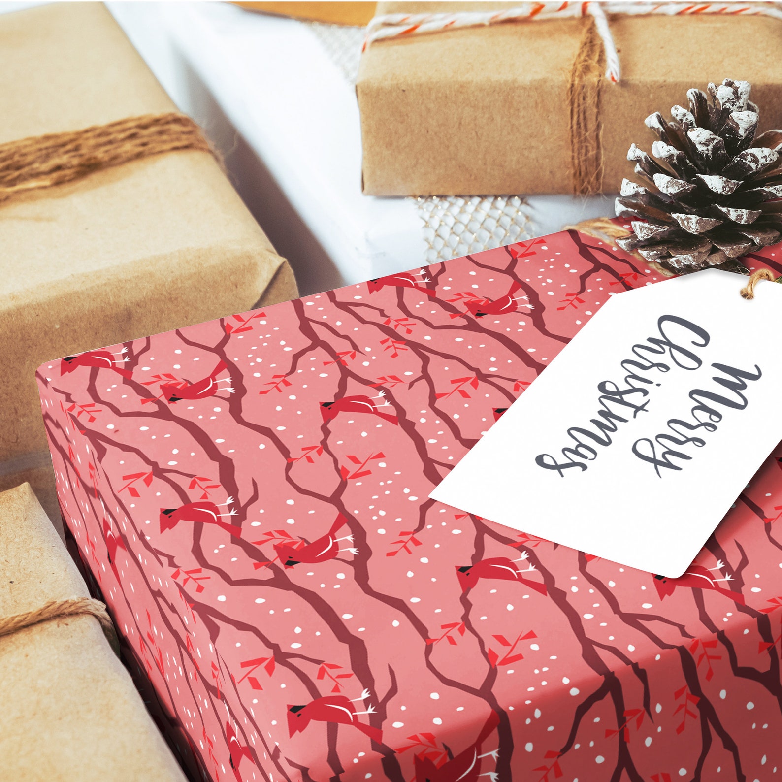 Country Christmas Wrapping Paper 