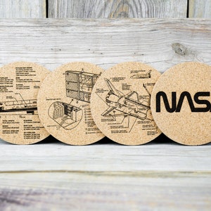 Cork Coasters - NASA - Space Shuttle -  Set of 4