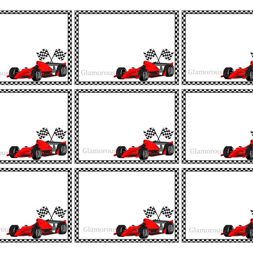 INSTANT DOWNLOAD Flat Race Car Labels Car Tags Printable | Etsy
