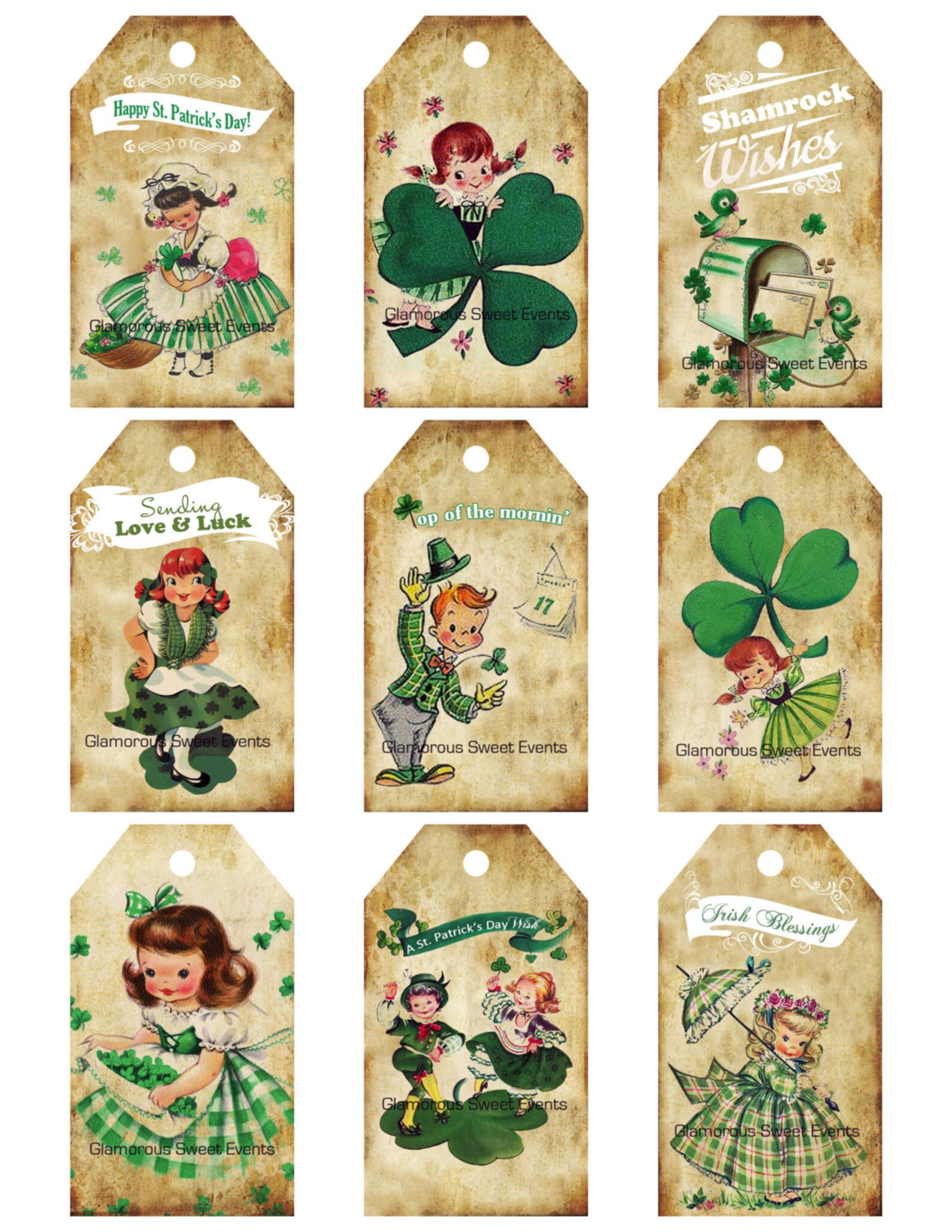 INSTANT DOWNLOAD Printable Vintage St. Patrick's Day Gift - Etsy