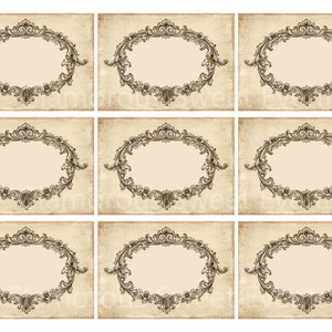 INSTANT DOWNLOAD, Vintage Labels, Organizing Labels, Printable Collage Sheet