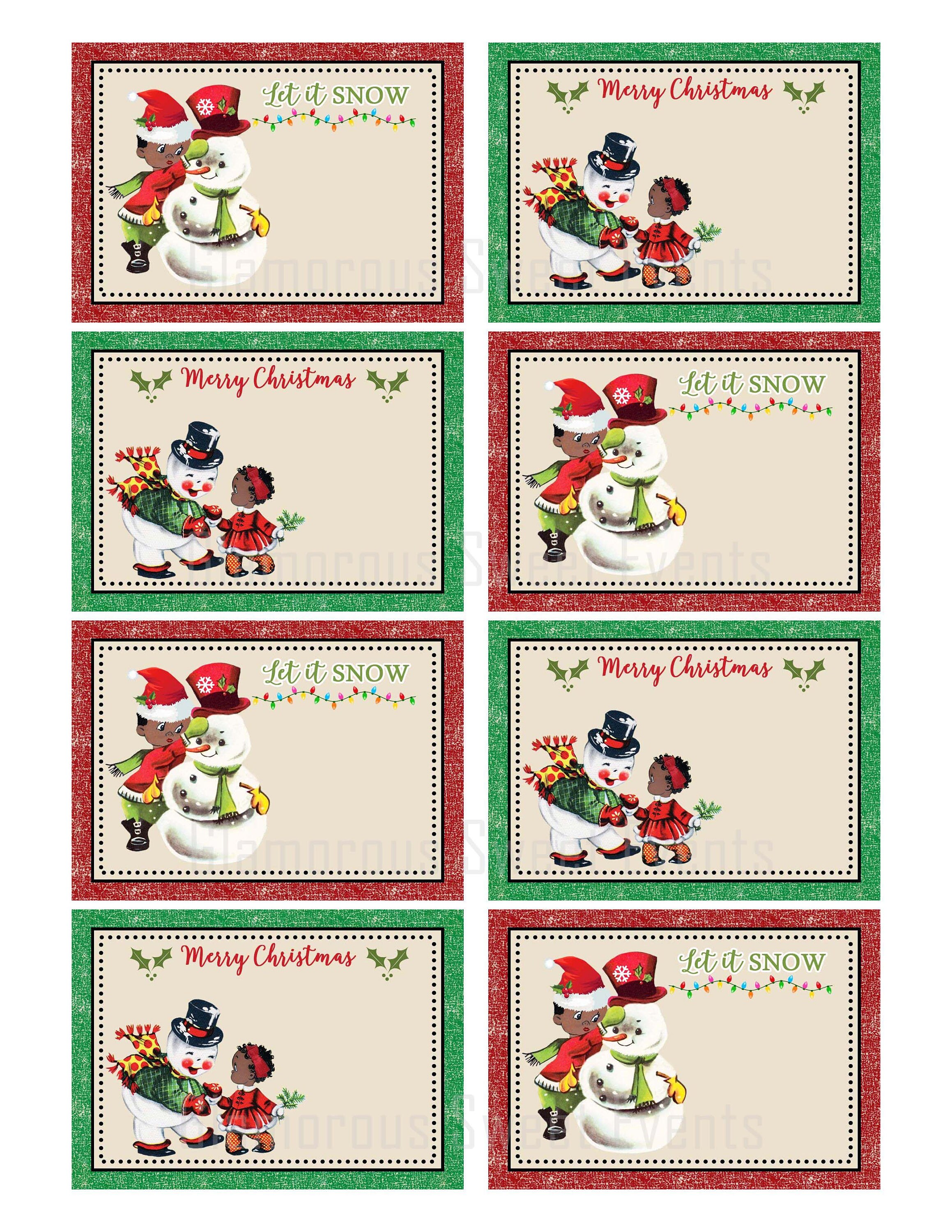 instant download african american christmas labels vintage etsy
