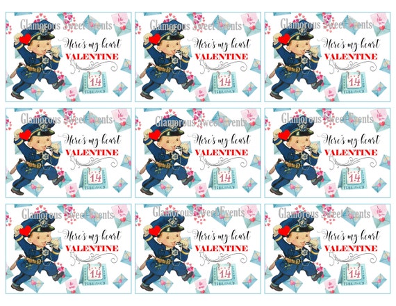 INSTANT DOWNLOAD Valentine Police Cards Valentine Police | Etsy