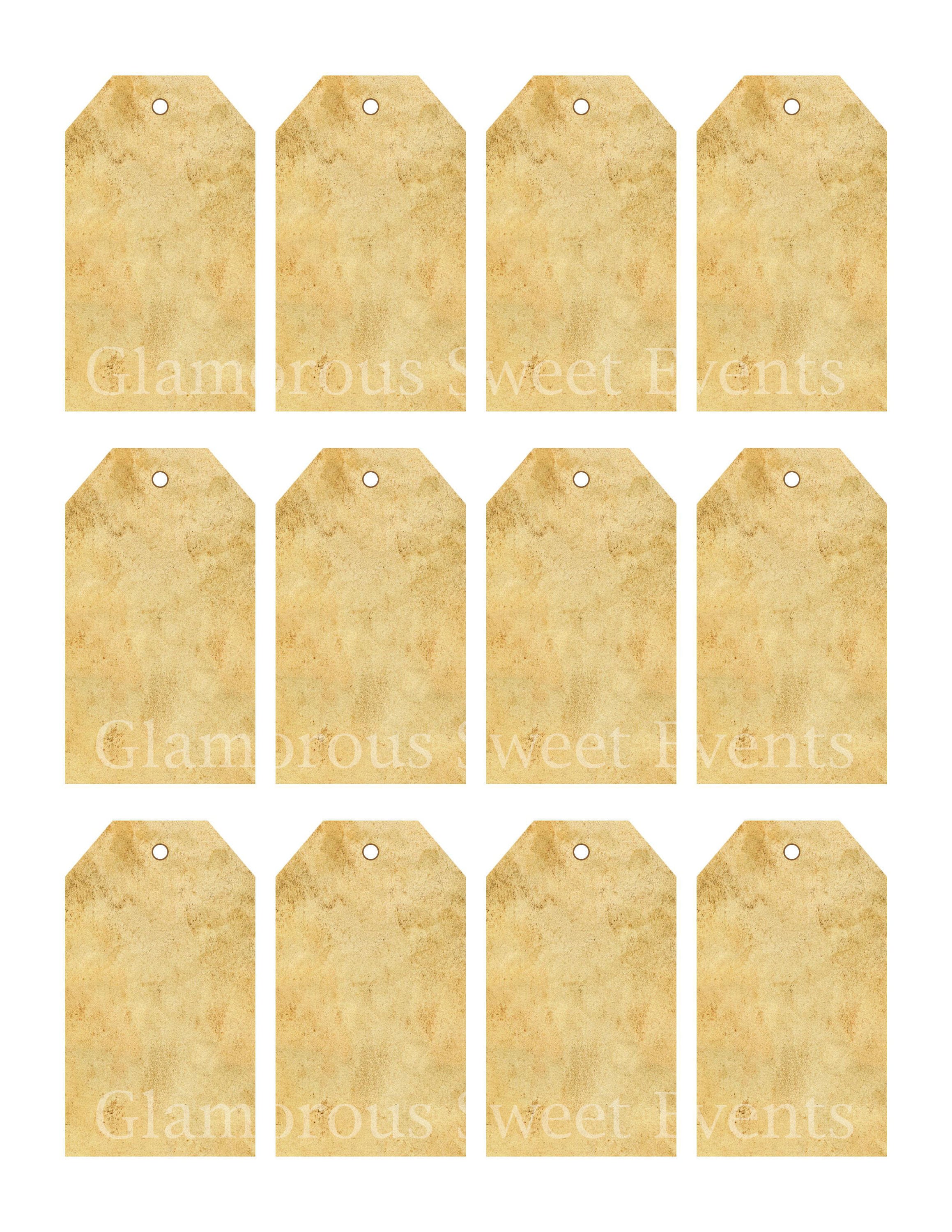 INSTANT DOWNLOAD Antique Hanging Tags Digital Collage Sheet | Etsy