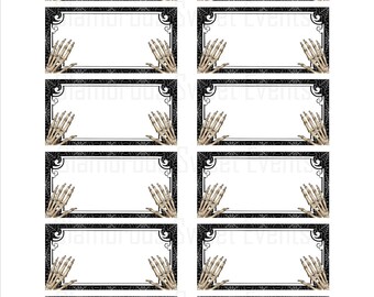 SOFORTIGER DOWNLOAD, leere Halloween-Etiketten, Halloween-Etiketten, Etiketten für Apothekergläser, Halloween-Etiketten, bedruckbar