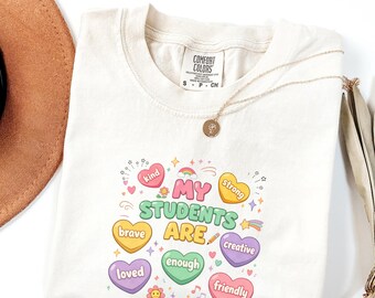 My Students Are My Valentines Shirt, Valentine Teacher Gift, Teacher Hearts Valentine's Day Shirt,Loved Teacher Shirt,Teacher Gift for Shirt