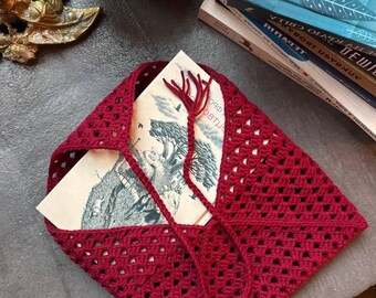 Handmade Crochet Book Sleeve, Book Protector, Book Cover, Custom Book Sleeve, Book Lover Gift, Reading Accessory, Book Sock