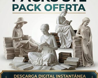 Reading Woman 3D Print STL Bundle – Aesthetic Book Holder Sculpture | 3D Printing Files | Instant Digital Download
