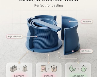 3D Mold with Counter Mold 1 | STL File for 3D Printing | Reusable and High Precision