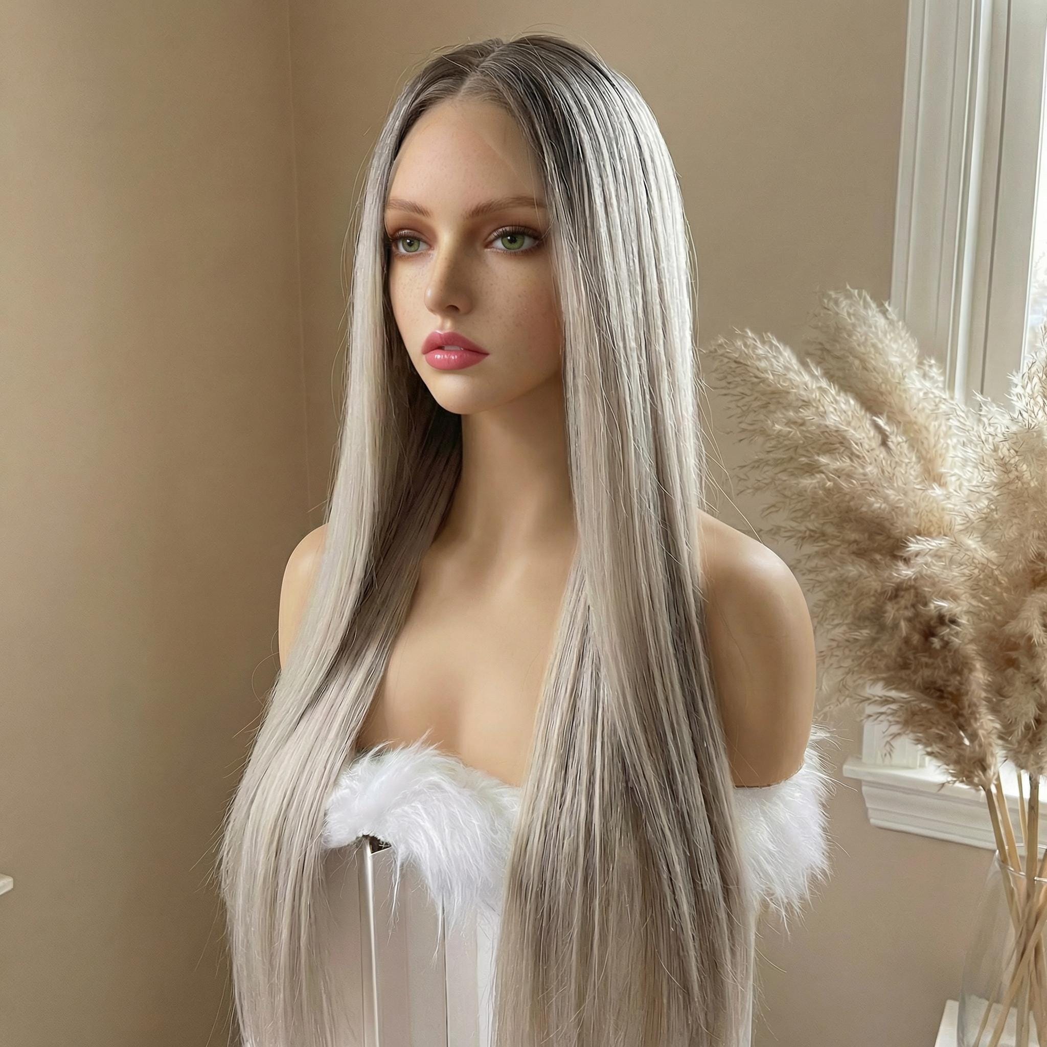 Beautiful Ombre Gray Blonde Wig 22-24 inches S2a0fb84b9a6847dd8510006a8cbe4  main image 2