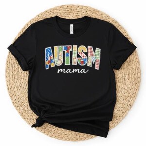 Autism Mama PNG - Patchwork Sublimation Design (Digital Download)