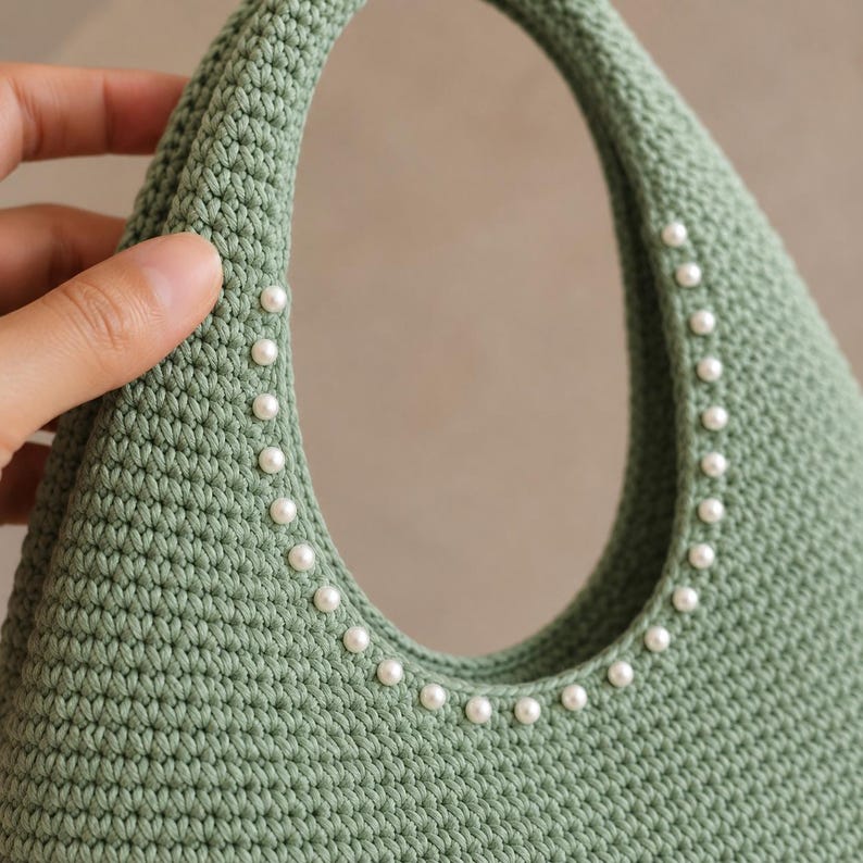 Crochet Hobo Bag Pattern PDF, Slouchy Tote, Easy Slouchy Purse, 3 Sizes (Small, Medium, Large) image 4