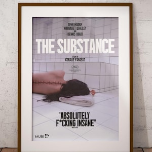 The Substance, Film Poster Druck, Body Horror, Film Wand Kunst, Horror Film Dekor, Psychothriller Poster, European Modern Film