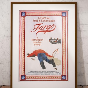 Fargo Film Plakat Druck, Coen Brothers Film Wandkunst, 1996 Krim Thriller Dekor, Frances McDormand Kinoplakat, Kultklassiker Filmkunst