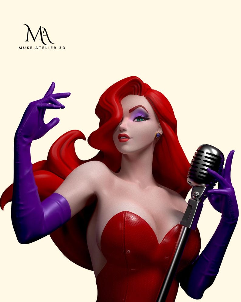 Jessica Rabbit Figure Base Jessica Rabbit Figure, 3D Handmade Figures, Action Figurines ...