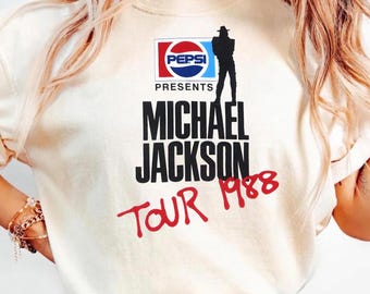 Michael Jackson Pepsi Tour 1988 Shirt, Vintage MJ Concert Tee, King of Pop Retro Tour Shirt, 80s Music Legend Graphic Tee, Concert Tour