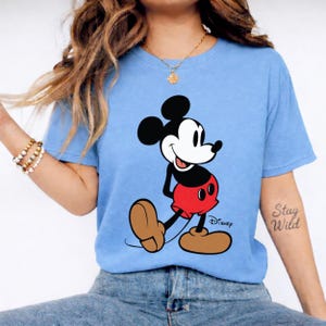 Mickey Mouse-shirt klassieke pose, retro Mickey-T-shirt, vintage stijl Disneyland Trip-shirt, Disney-paar vakantieshirt vakantie afbeelding 11