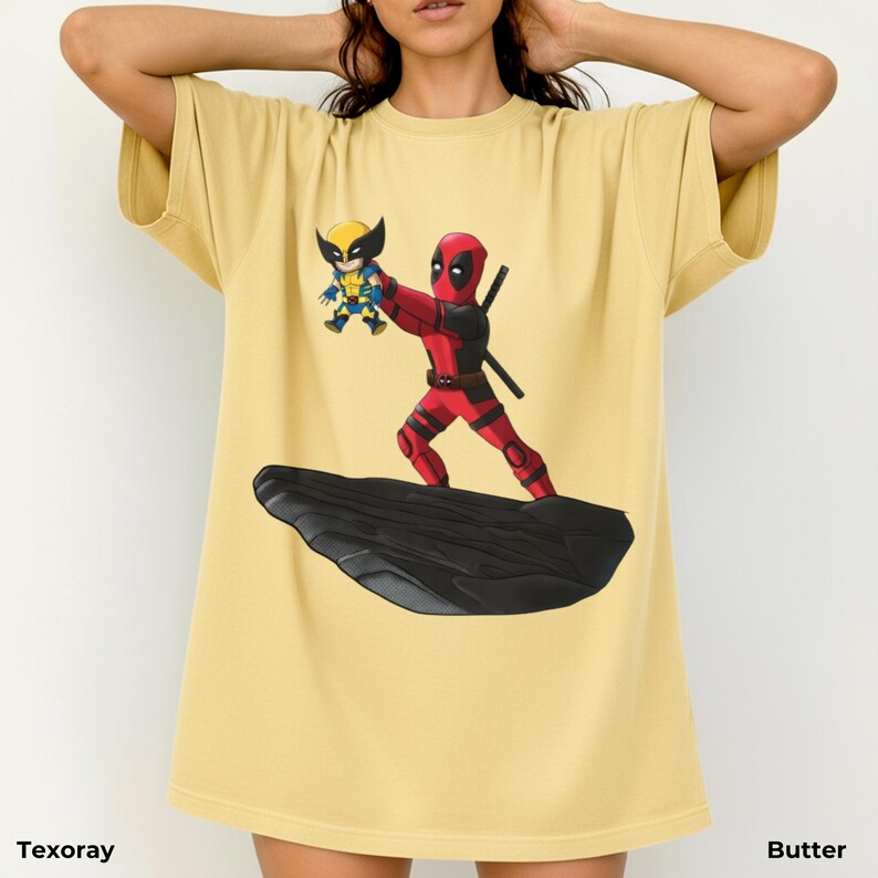 Grappig T-shirt Deadpool met Wolverine, The Lion King-shirt, heren- en dameskleding, Marvel Avengers-shirt afbeelding 13