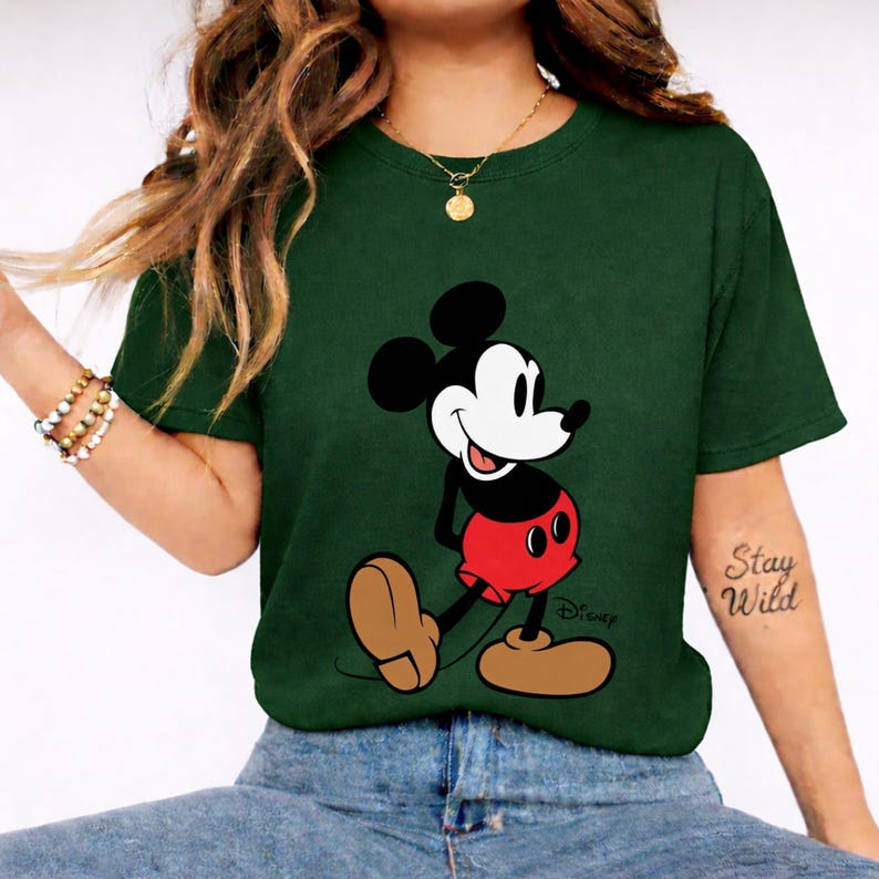 Mickey Mouse-shirt klassieke pose, retro Mickey-T-shirt, vintage stijl Disneyland Trip-shirt, Disney-paar vakantieshirt vakantie afbeelding 10