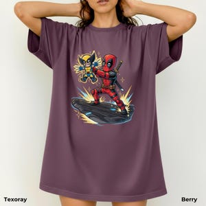Camiseta divertida de Deadpool con Baby Wolverine, camiseta de El Rey León, ropa para hombres y mujeres, camiseta de Marvel Avengers, Marvel Comics, imagen 16