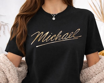 Michael Jackson Gold Graphic Tee, 90s Music Icon Unisex Shirt