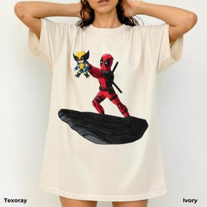 Grappig T-shirt Deadpool met Wolverine, The Lion King-shirt, heren- en dameskleding, Marvel Avengers-shirt afbeelding 8