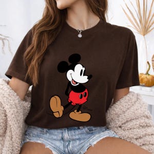 Mickey Mouse-shirt klassieke pose, retro Mickey-T-shirt, vintage stijl Disneyland Trip-shirt, Disney-paar vakantieshirt vakantie afbeelding 13