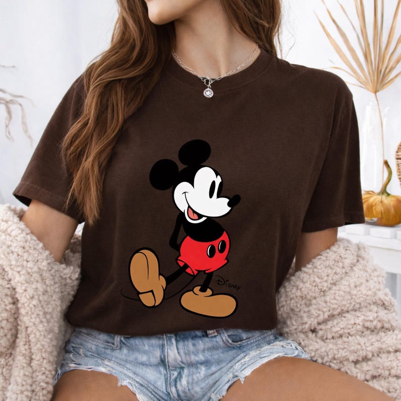 Mickey Mouse-shirt klassieke pose, retro Mickey-T-shirt, vintage stijl Disneyland Trip-shirt, Disney-paar vakantieshirt vakantie afbeelding 13