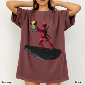 Grappig T-shirt Deadpool met Wolverine, The Lion King-shirt, heren- en dameskleding, Marvel Avengers-shirt afbeelding 17