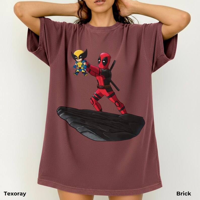 Grappig T-shirt Deadpool met Wolverine, The Lion King-shirt, heren- en dameskleding, Marvel Avengers-shirt afbeelding 17