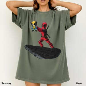 Grappig T-shirt Deadpool met Wolverine, The Lion King-shirt, heren- en dameskleding, Marvel Avengers-shirt afbeelding 7