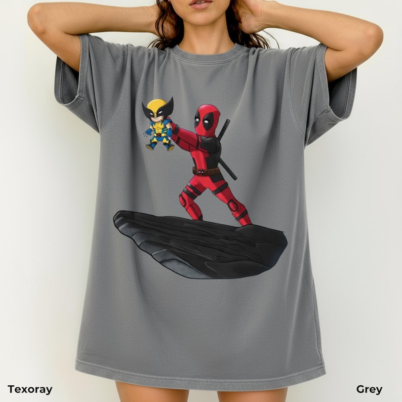 Grappig T-shirt Deadpool met Wolverine, The Lion King-shirt, heren- en dameskleding, Marvel Avengers-shirt afbeelding 9