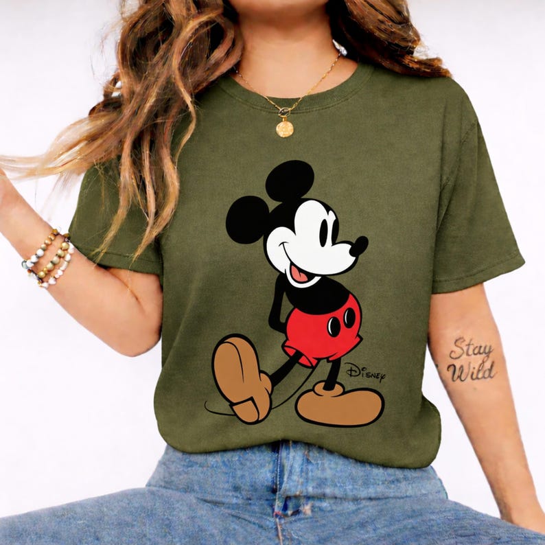 Mickey Mouse-shirt klassieke pose, retro Mickey-T-shirt, vintage stijl Disneyland Trip-shirt, Disney-paar vakantieshirt vakantie afbeelding 12