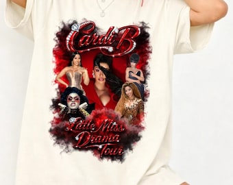 Cardi B Inspired Little Miss Drama Tour Shirt, Am I The Drama, Music Lover Gift