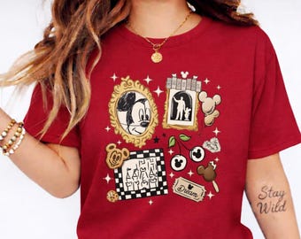 Vintage Disney Mickey Mouse geruit shirt, Disneyland shirt, Disney familie-uitstapje 2025 shirts, Disney vakantie shirt, Disneyworld shirt