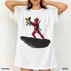 Grappig T-shirt Deadpool met Wolverine, The Lion King-shirt, heren- en dameskleding, Marvel Avengers-shirt afbeelding 2