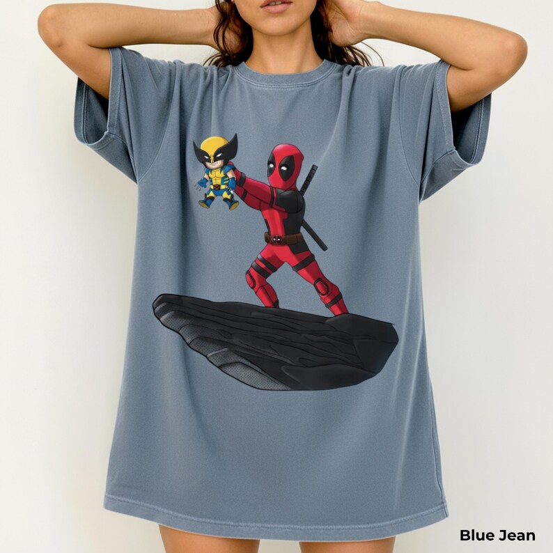 Grappig T-shirt Deadpool met Wolverine, The Lion King-shirt, heren- en dameskleding, Marvel Avengers-shirt afbeelding 14