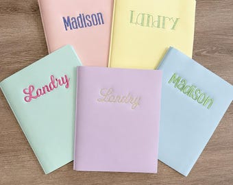 Personalized Embroidered Plastic Folder | Custom School Supplies, Teacher Organization