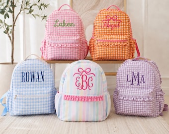 Personalized Embroidered Kids Backpack | Custom Name Toddler Preschool Bag