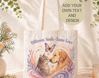 Personalisierte Tote-Katzen-Liebhaber-Geschenk-Tierliebhaber-Geschenk-Custom Haustier-Einkaufstasche-Custom Pet Portrait-Personalisierte Tasche-Dog Mom Geschenk-Muttertagsgeschenk