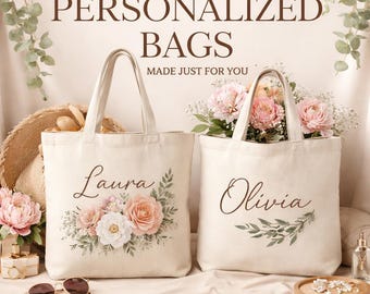 Custom Tote Bag-Personalized Bag-Custom Text Tote-School Bag-Beach Handbags-Personalized Name Tote Bag-Custom Gift Bag-Gift for Women