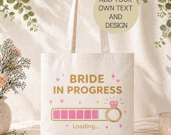 Personalized Bride Tote Bag-Bridesmaid Gift-Bachelorette Party Bag-Custom Name-Bride Tribe-Maid Of Honor-Bridal Shower-Wedding Bag