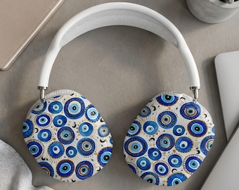 Evil Eye Apple AirPods Max® Shell Cases | Protective Mystic Blue Headphone Cover | Boho Spiritual Tech Accessory Gift